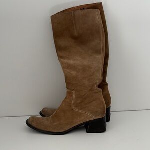 Saks Fifth Avenue Brown Suede Knee-High Boots